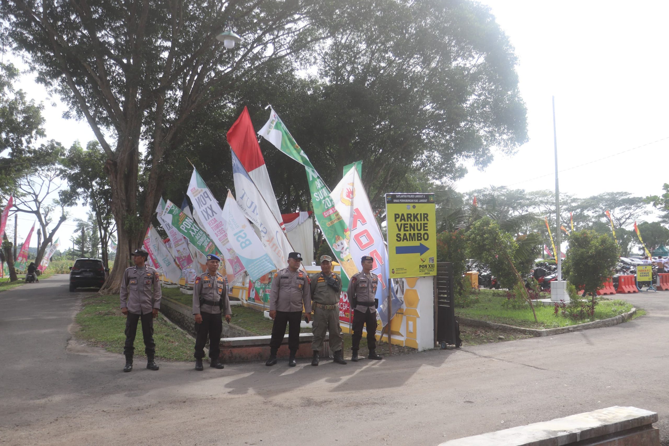 Hari Ke-tiga Polres Langkat Melakukan Pengamanan Cabang Olahraga Sambo PON XXI Aceh-Sumut