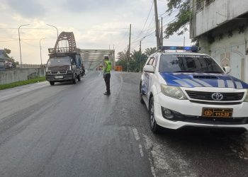 Himbauan Tertib Lalu Lintas Disampaikan Personel Satlantas Polres Langkat Dan Pengaturan Lalu Lintas Pagi