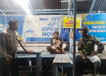 Bhabinkamtibmas Polsek Padang Tualang Cek Satkamling, Perkuat Keamanan dari Tingkat Dusun