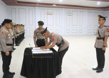 Kapolres Langkat Pimpin Sertijab Kabag Sdm, Kasat dan Kapolsek 