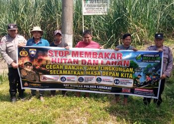 Cegah Karhutla dari Sekarang, Sat Binmas Polres Langkat Edukasi Masyarakat