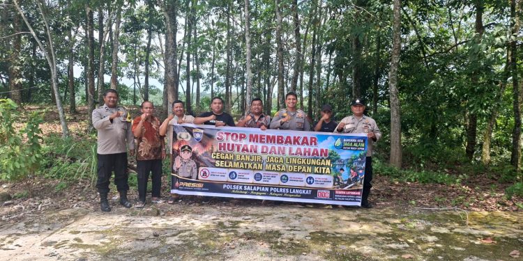 Polsek Salapian Tingkatkan Patroli Kamtibmas dan Himbauan Karhutla