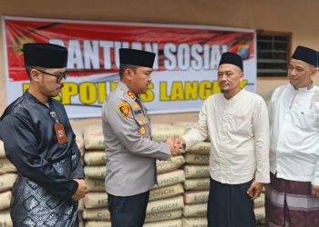 Kapolres Langkat Salurkan Bantuan Material untuk Pembangunan Mesjid Al- Ikhlas 