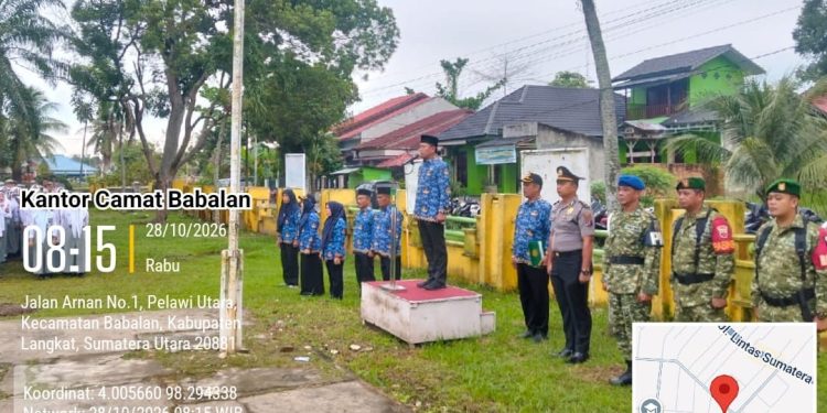 Lapangan Kantor Camat Mendadak ‘Dikepung’ Pasukan dan Pelajar, Ternyata Ada Aksi Kebangsaan Peringati Sumpah Pemuda di Babalan!