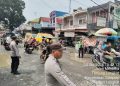 Jaga Kondusifitas Pusat Keramaian, Polsek Salapian Terjunkan Tim Patroli Sisir Pasar Tradisional Pekan Tanjung Langkat