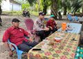 Sambangi Warga, Bhabinkamtibmas Padang Tualang Ajak Aktifkan Kembali Satkamling