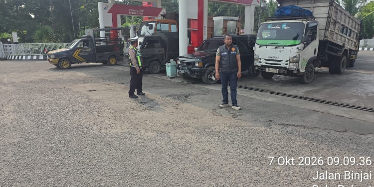 Deteksi Dini Polsek Kuala: Stok BBM di SPBU Sukatani Aman, Tidak Ada Antrean dan Panic Buying