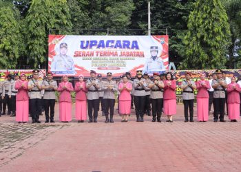 Kapolres Langkat pimpin sertijab Kasat Reskrim, Kasat Narkoba dan Kapolsek