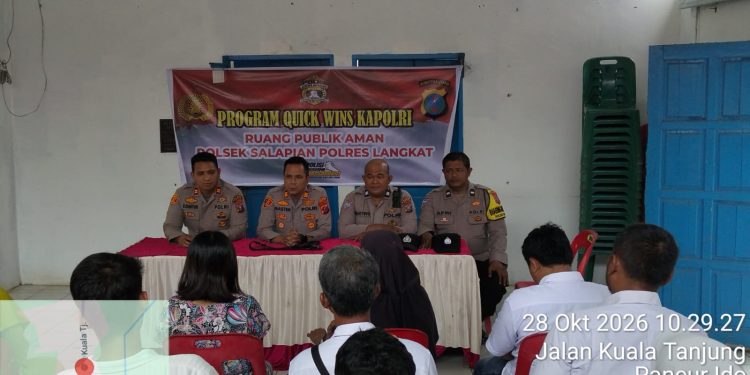 Kapolsek Salapian Ajak Warga Naman Jahe Jaga Kamtibmas dan Cegah Kenakalan Remaja